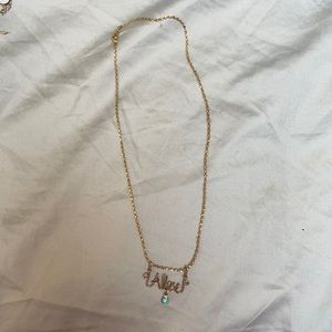 Alex gold necklace with turquoise stone